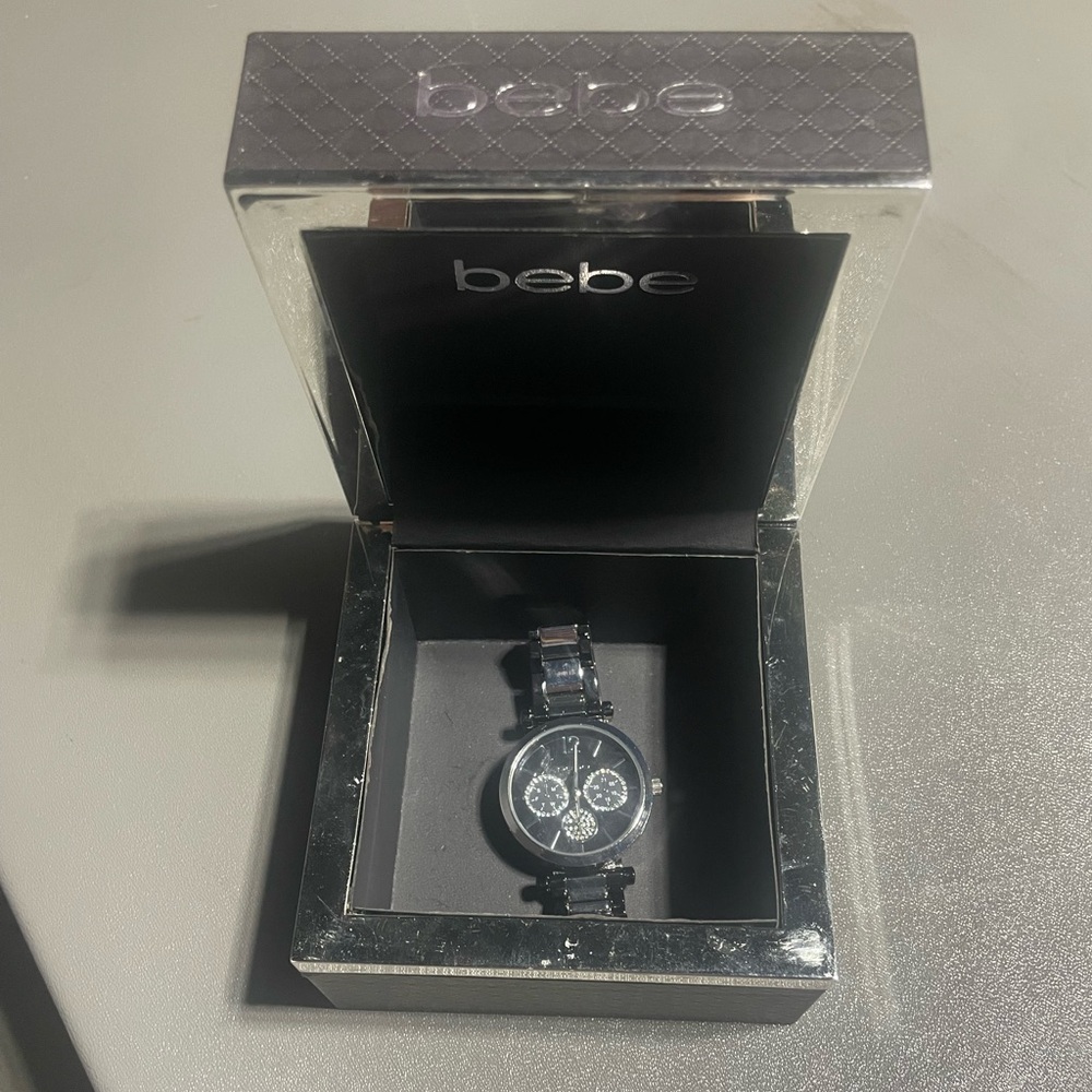 Women’s Bebe black/silver watch